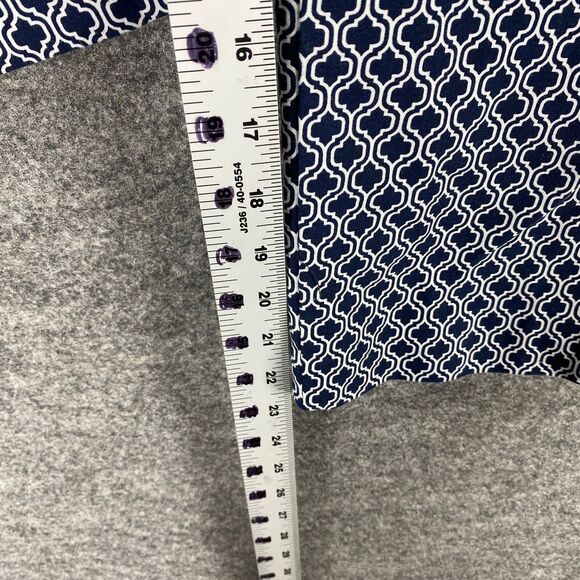 Adrienne Vittadini Chino Pants Women 4 White Blue Printed High Rise Straight - Picture 10 of 11